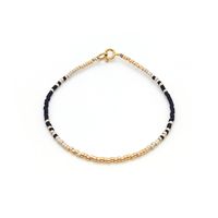 Ig Style Simple Style Round Seed Bead Copper Beaded Knitting Plating 18k Gold Plated Women's Bracelets sku image 7