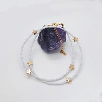 Ig Style Star Seed Bead Copper Beaded Knitting Plating 18k Gold Plated Women's Bracelets main image 3