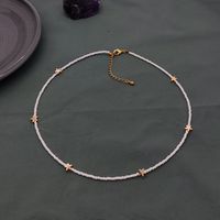 Ig Style Star Seed Bead Copper Beaded Knitting Plating 18k Gold Plated Women's Bracelets sku image 1