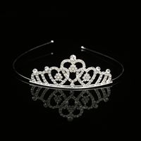 Princess Crown Alloy Plating Inlay Rhinestones Hair Band sku image 8