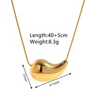 Titanium Steel 18K Gold Plated Basic Modern Style Plating Solid Color Pendant Necklace main image 5
