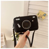 Women's Small All Seasons Pu Leather Camera Vintage Style Square Zipper Shoulder Bag sku image 4