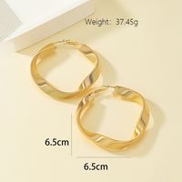 1 Pair Ig Style Simple Style Circle Plating Alloy Ferroalloy 14k Gold Plated Earrings main image 2