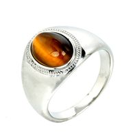 Simple Style Geometric Stainless Steel Plating Inlay Artificial Gemstones 18K Gold Plated Men's Rings main image 2