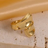 304 Stainless Steel 14K Gold Plated Modern Style Simple Style Classic Style Plating Solid Color Rings main image 6
