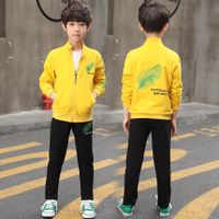 Casual Sports Letter Feather Pocket Cotton Boys Clothing Sets main image 5