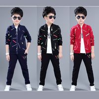 Casual Simple Style Lines Pocket Cotton Boys Clothing Sets main image 1