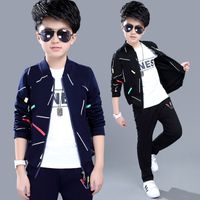 Casual Simple Style Lines Pocket Cotton Boys Clothing Sets main image 4