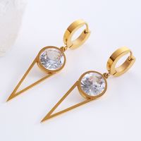1 Pair Elegant Luxurious Classic Style Star Tassel Butterfly Inlay Stainless Steel Zircon 18k Gold Plated Rose Gold Plated Drop Earrings main image 6