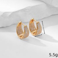 1 Pair Sweet Colorful Plating Inlay Copper Zircon Gold Plated Earrings main image 9