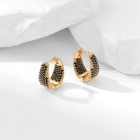 1 Pair Sweet Colorful Plating Inlay Copper Zircon Gold Plated Earrings main image 4