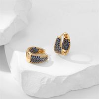 1 Pair Sweet Colorful Plating Inlay Copper Zircon Gold Plated Earrings main image 5