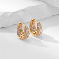 1 Pair Sweet Colorful Plating Inlay Copper Zircon Gold Plated Earrings main image 8