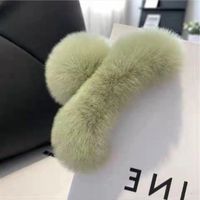 Fashion Solid Color Rabbit Fur Hair Claws 1 Piece sku image 7