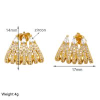 1 Pair Simple Style Solid Color Plating Inlay Copper Zircon 18k Gold Plated Ear Cuffs Ear Studs sku image 1