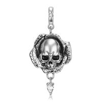 Simple Style Skull Sterling Silver Plating Pendant Necklace sku image 2