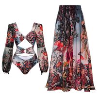 Women's Vacation Sexy Ditsy Floral Nylon Polyester Bikinis 2 Piece Set sku image 23