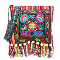 Women's Small Cotton Flower Ethnic Style Square Zipper Crossbody Bag sku image 3