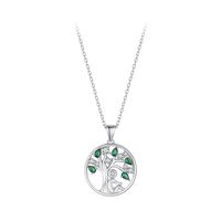 Casual Tree Sterling Silver Plating Inlay Zircon White Gold Plated Necklace sku image 2