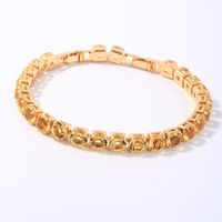 Copper Hip-Hop Vintage Style Simple Style Plating Inlay Solid Color Zircon Bracelets main image 6