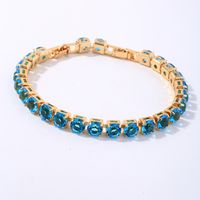 Copper Hip-Hop Vintage Style Simple Style Plating Inlay Solid Color Zircon Bracelets main image 9