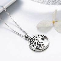 Casual Tree Sterling Silver Plating Inlay Zircon White Gold Plated Necklace main image 3