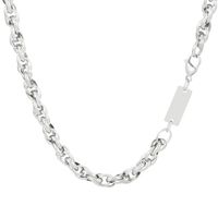Punk Solid Color Titanium Steel Plating Chain Bracelets Necklace main image 6