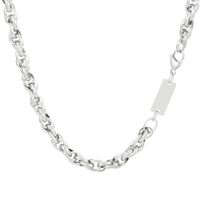 Punk Solid Color Titanium Steel Plating Chain Bracelets Necklace sku image 4