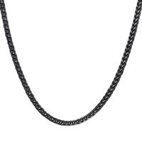 Punk Solid Color Titanium Steel Plating Chain Men's Sweater Chain Necklace main image 2