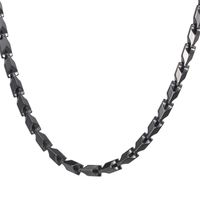 Hip-hop Solid Color Titanium Steel Plating Chain Men's Necklace main image 2