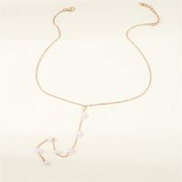 Elegant Simple Style Solid Color Artificial Pearl Alloy Beaded Women's Sweater Chain main image 4