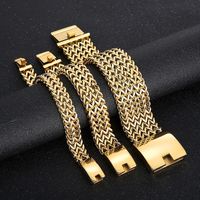 Titanium Steel 18K Gold Plated Simple Style Plating Solid Color Bracelets main image 1