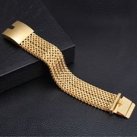 Titan Stahl 18 Karat Vergoldet Einfacher Stil Überzug Einfarbig Armbänder main image 4