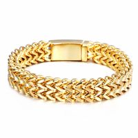 Titanium Steel 18K Gold Plated Simple Style Plating Solid Color Bracelets main image 2