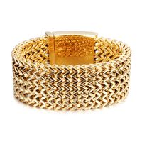 Acero Titanio Chapados en oro de 18k Estilo Simple Enchapado Color Sólido Pulsera sku image 9