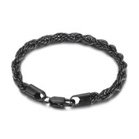 Classic Style Solid Color Titanium Steel Plating Chain 18K Gold Plated Men's Bracelets main image 3