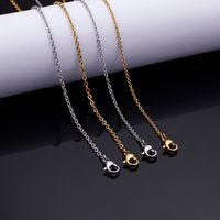 Simple Style Solid Color Titanium Steel Plating 18K Gold Plated Unisex Necklace main image 4