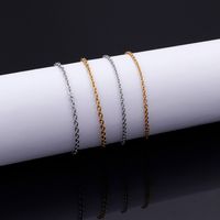 Simple Style Solid Color Titanium Steel Plating 18K Gold Plated Unisex Necklace main image 1