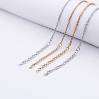 Simple Style Solid Color Titanium Steel Plating 18K Gold Plated Unisex Necklace main image 3