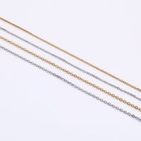 Simple Style Solid Color Titanium Steel Plating 18K Gold Plated Unisex Necklace main image 2