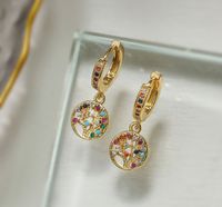 1 Pair Glam Commute Palm Plating Inlay Copper Zircon 18k Gold Plated Drop Earrings main image 4