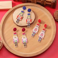 1 Pair Exaggerated Novelty Cartoon Character Plating Alloy Gold Plated Drop Earrings main image 1