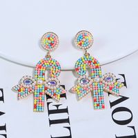 1 Piece Vintage Style Christmas Tree Enamel Plating Inlay Alloy Plastic Glass Glass Pearl Gold Plated Silver Plated Drop Earrings sku image 5