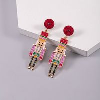 1 Pair Exaggerated Novelty Cartoon Character Plating Alloy Gold Plated Drop Earrings sku image 1