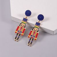 1 Pair Exaggerated Novelty Cartoon Character Plating Alloy Gold Plated Drop Earrings sku image 3