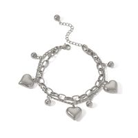 Casual Hip-Hop Modern Style Round Heart Shape Stainless Steel 18K Gold Plated Bracelets In Bulk main image 2