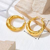 1 Pair Lady Water Droplets Plating Inlay Stainless Steel 18K Gold Plated Ear Studs main image 2