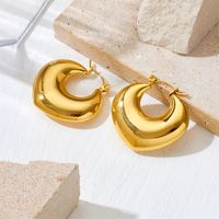 1 Pair Lady Water Droplets Plating Inlay Stainless Steel 18K Gold Plated Ear Studs main image 8