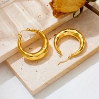 1 Pair Lady Water Droplets Plating Inlay Stainless Steel 18K Gold Plated Ear Studs main image 4