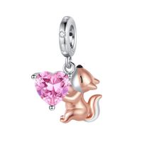 Cute Basic Tortoise Heart Shape Copper Plating Inlay Zircon Jewelry Accessories main image 5